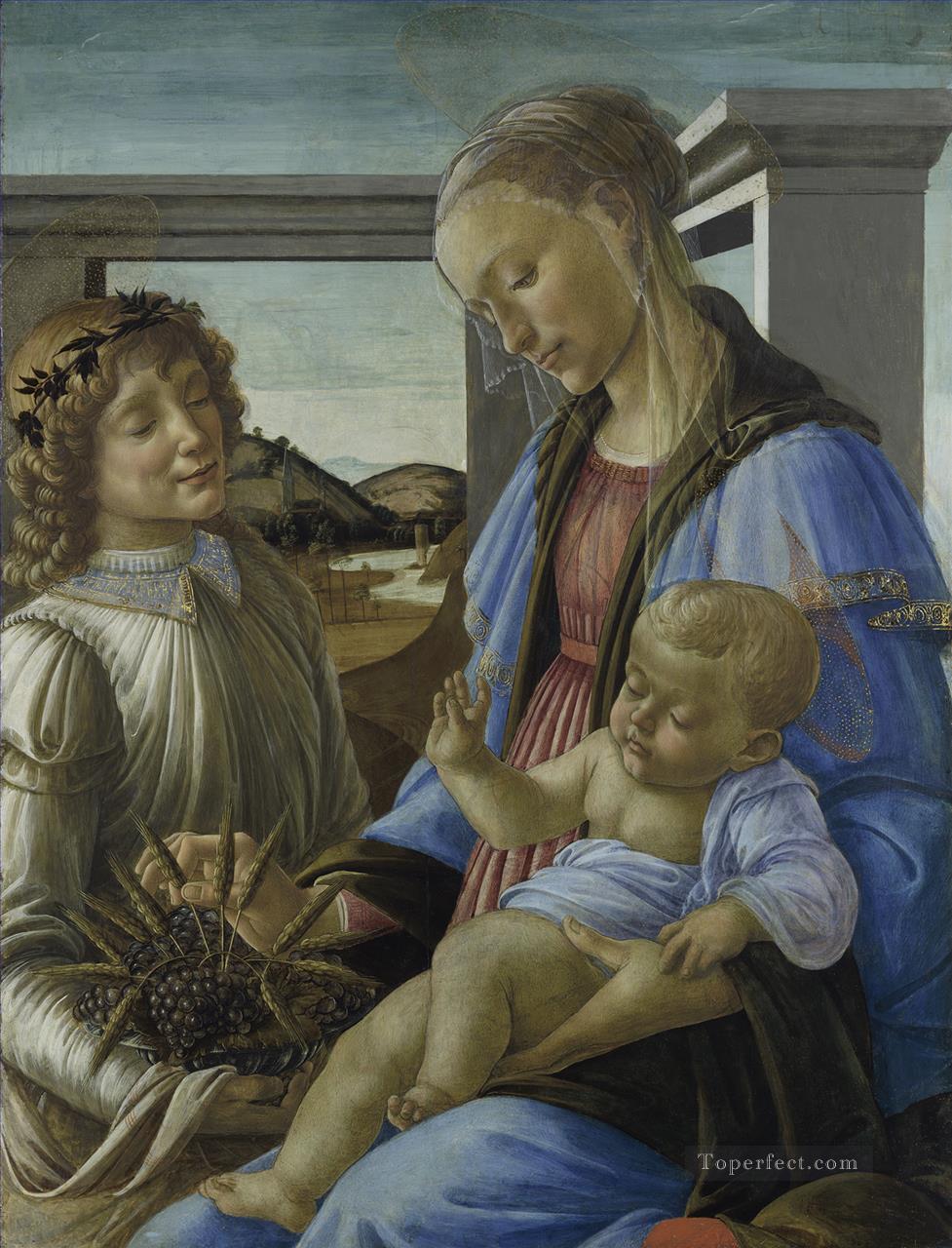 Madonna and child with a angel Sandro Botticelli Oil Paintings